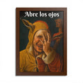 Framed Poster — “Abre los ojos” Vintage Jester Art Print