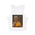 Vintage Girl with Daffodils Crop Tank
