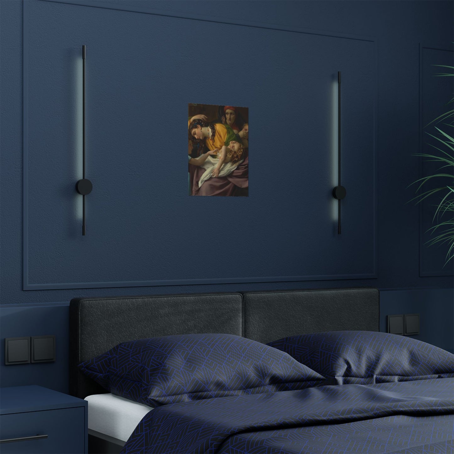 Classical Art Satin Poster – Mother and Child Neoclassical Print (300gsm)