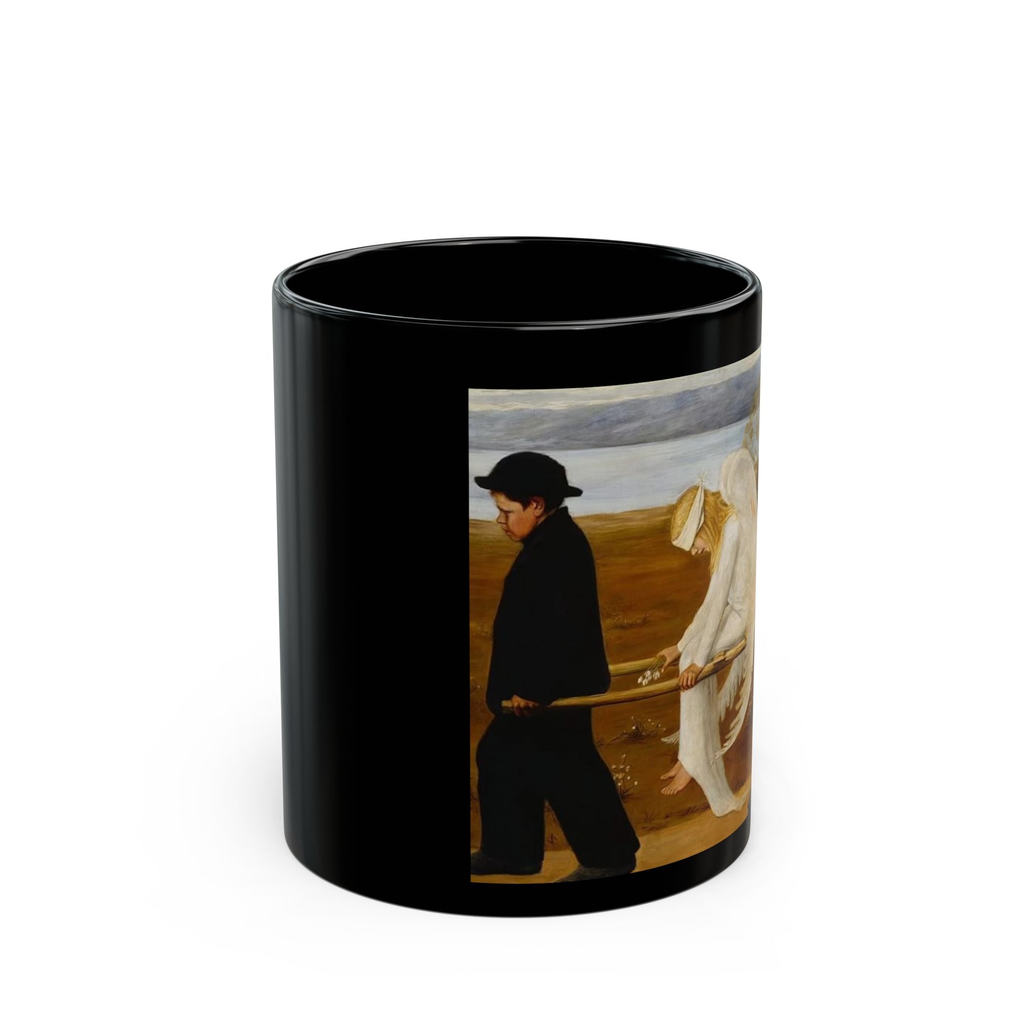 The Wounded Angel mug | Black Ceramic Mug