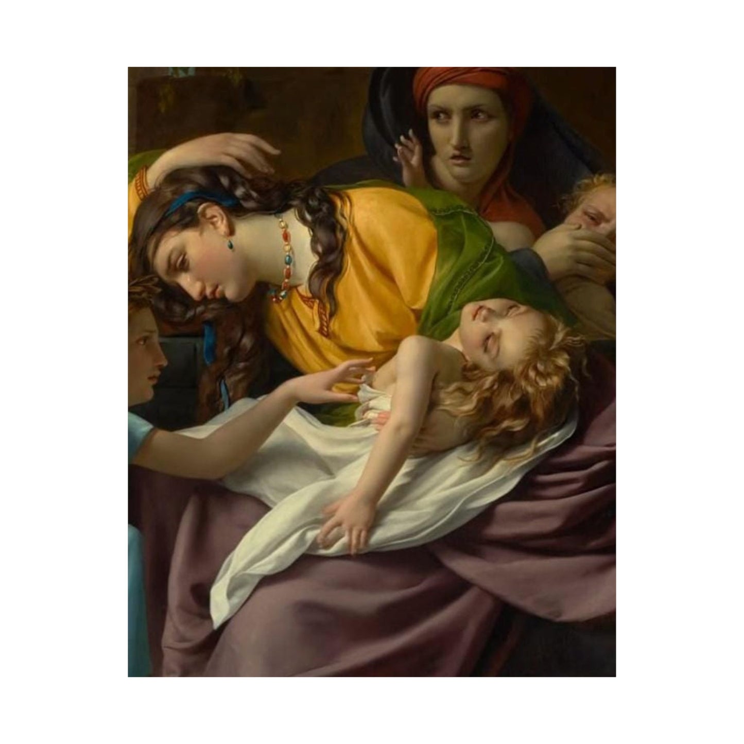 Classical Art Satin Poster – Mother and Child Neoclassical Print (300gsm)
