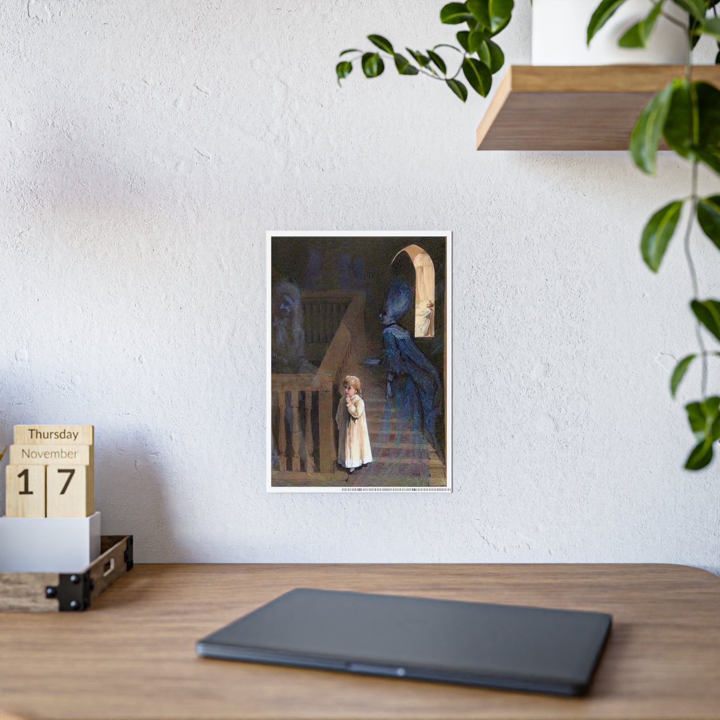 Victorian Ghost Child Poster — Vintage Haunting Art Print