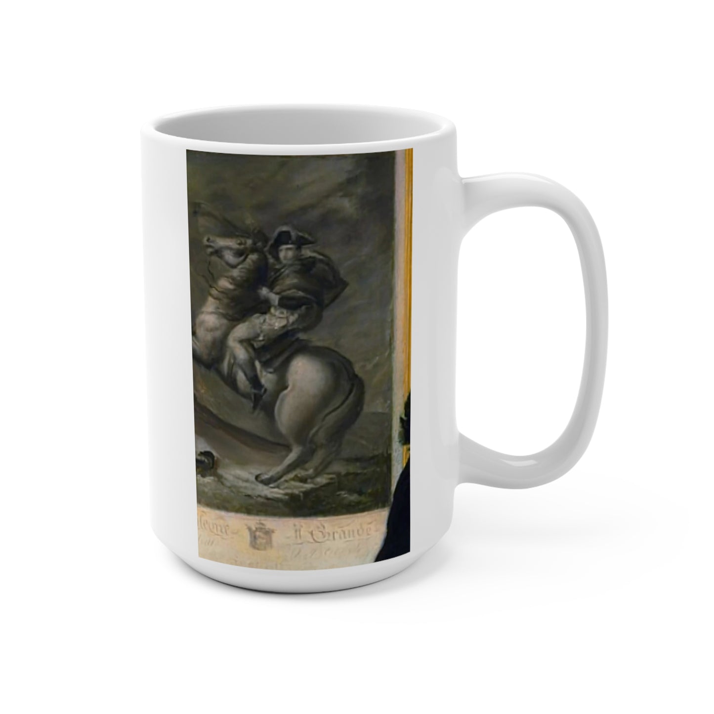15oz Ceramic Mug — Classic Horse Rider Painting Coffee Cup