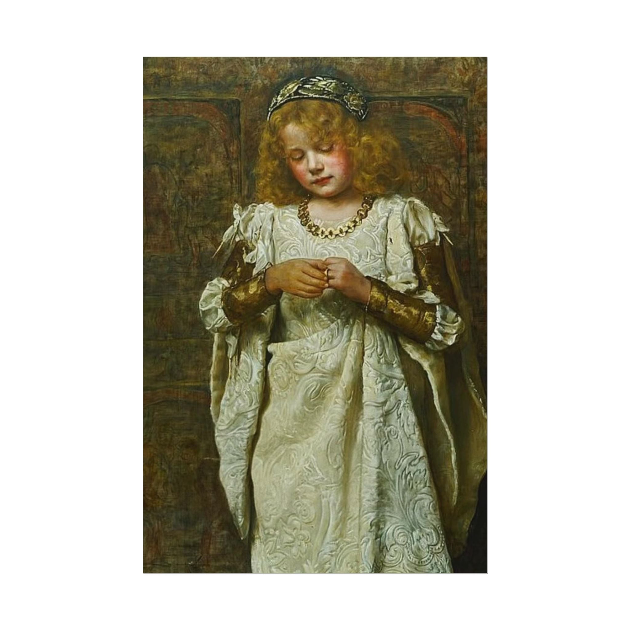 Vintage Watercolor Matte Poster — Victorian Girl Art Print