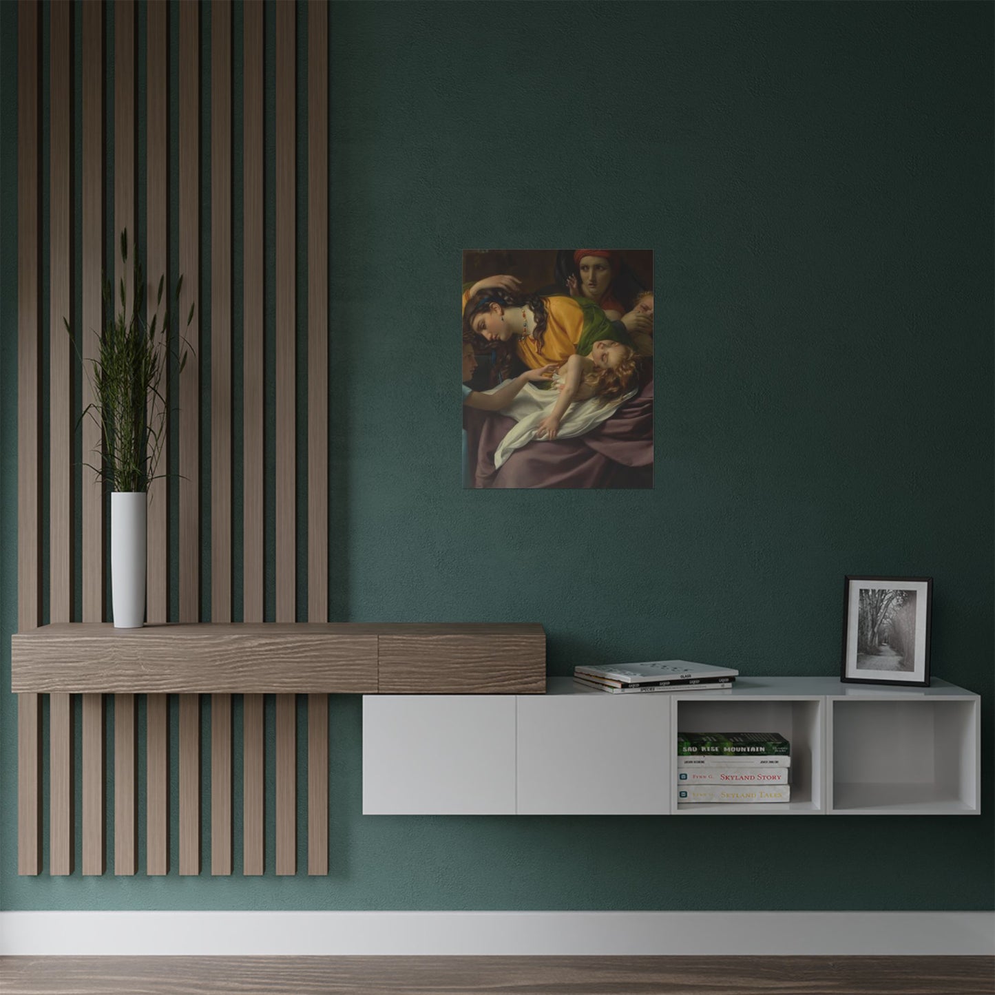 Classical Art Satin Poster – Mother and Child Neoclassical Print (300gsm)
