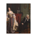 Stretched Matte Canvas Print — Romantic 18th-Century Salon Painting