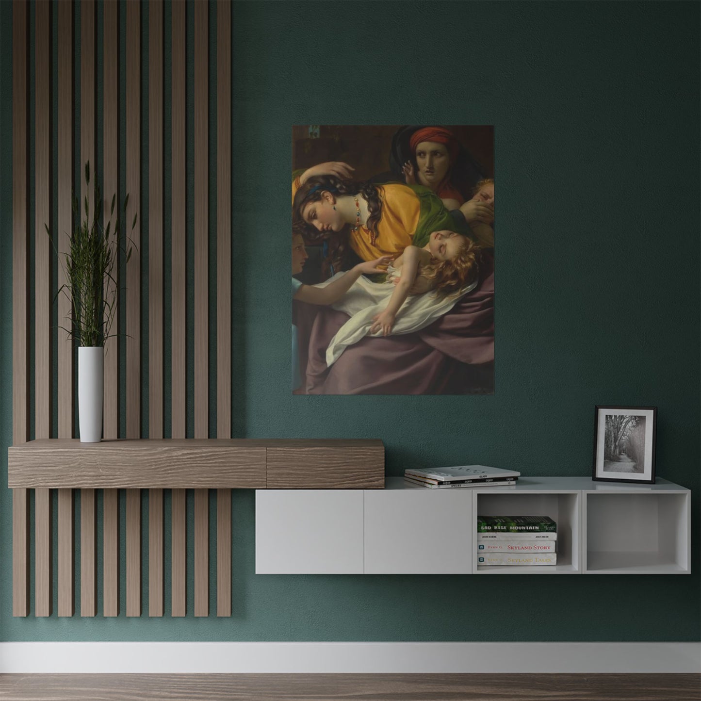 Classical Art Satin Poster – Mother and Child Neoclassical Print (300gsm)