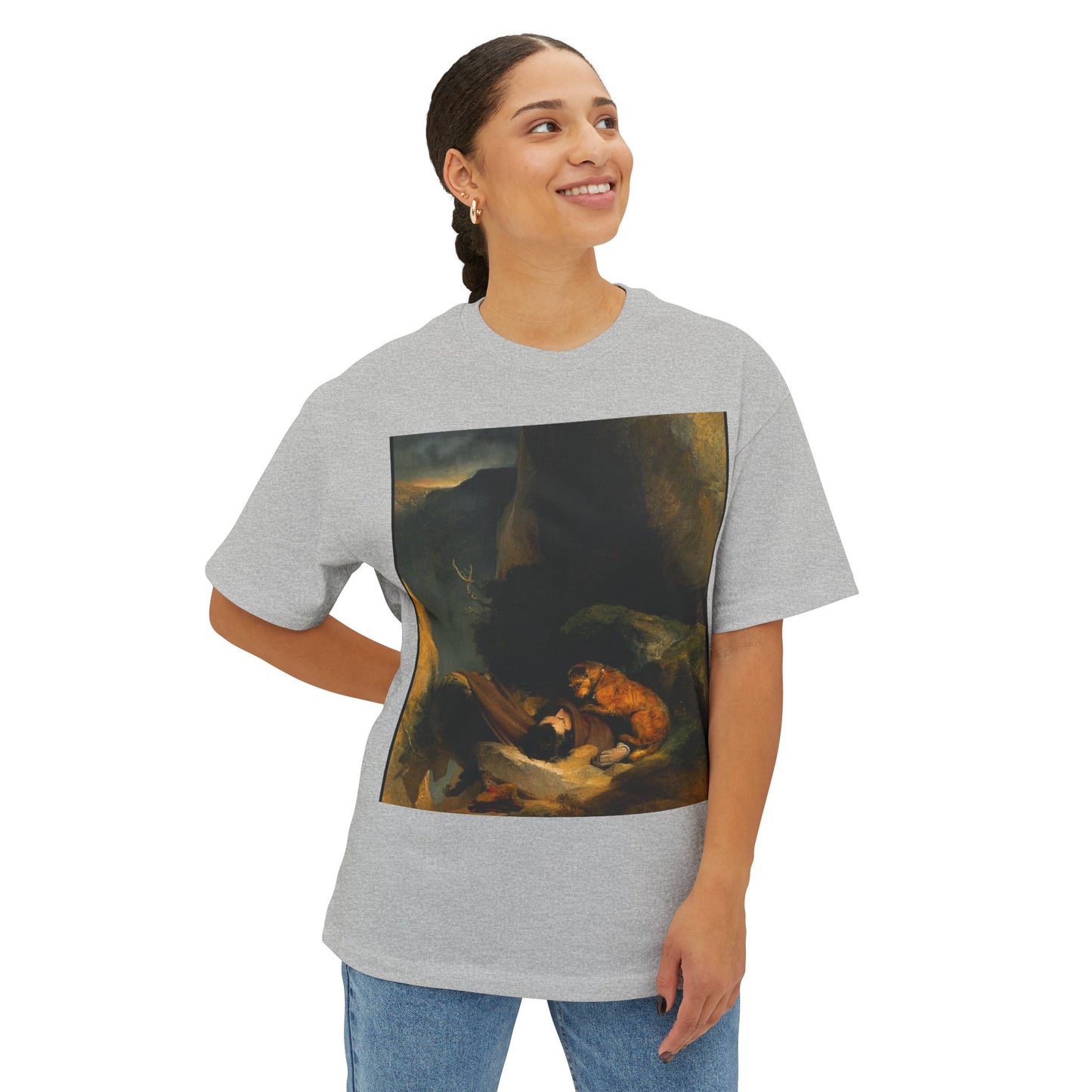 Artistic Vintage Painting Tee — Baroque Landscape Print
