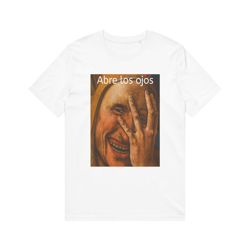 T-Shirt — "Abre los ojos" Vintage Laughing Face Graphic