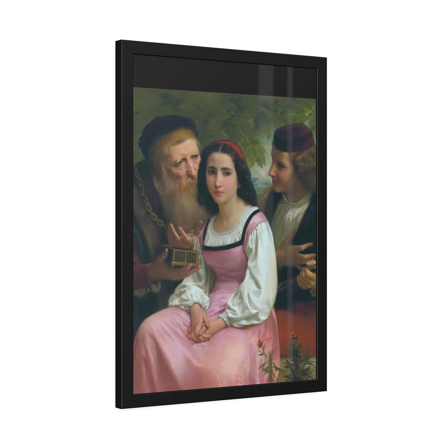 Framed Romantic Vintage Portrait Poster — Classical Oil Painting Wall Art