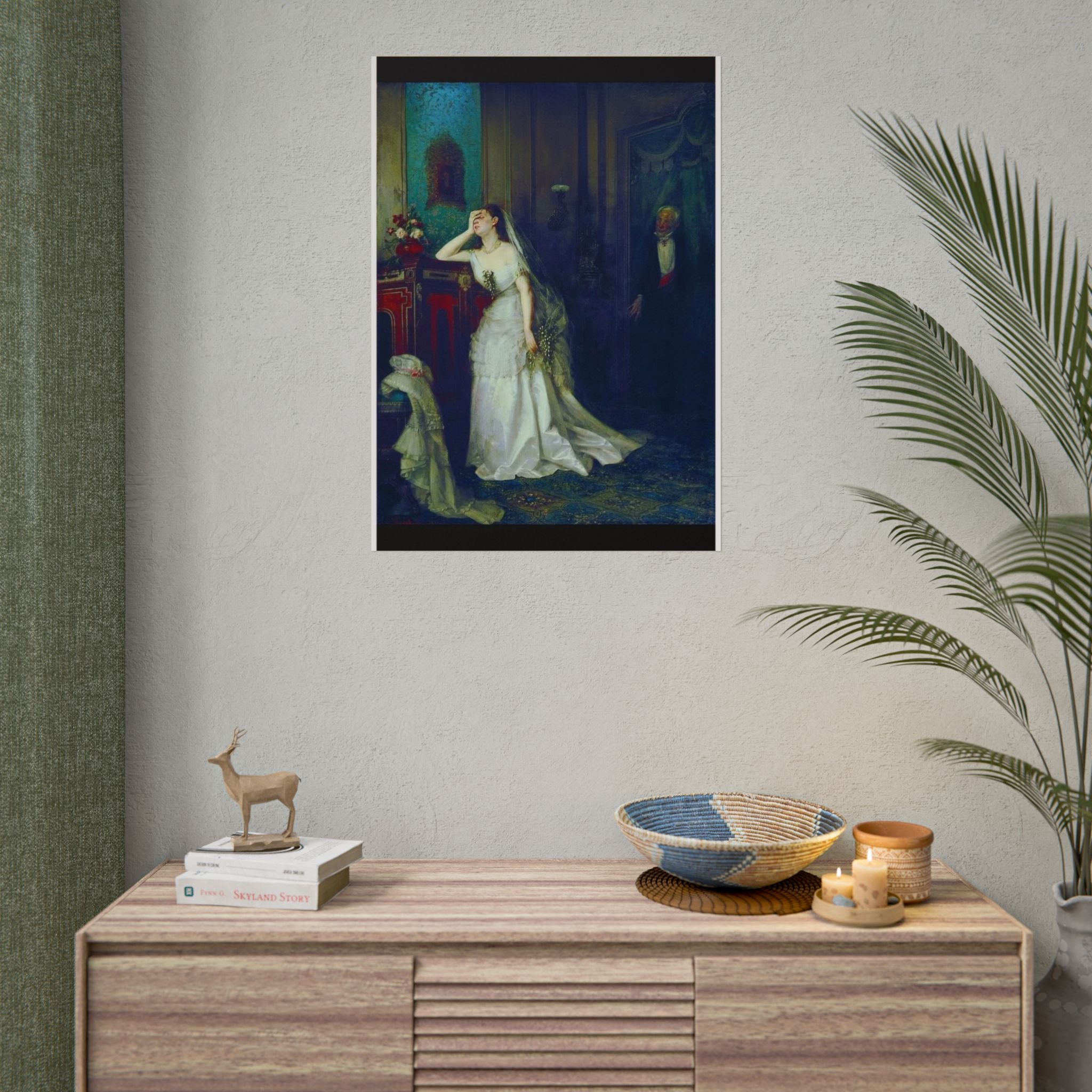 Victorian Bridal Painting Poster — Romantic 19th-Century Wedding Scene Wall Art (Rolled)