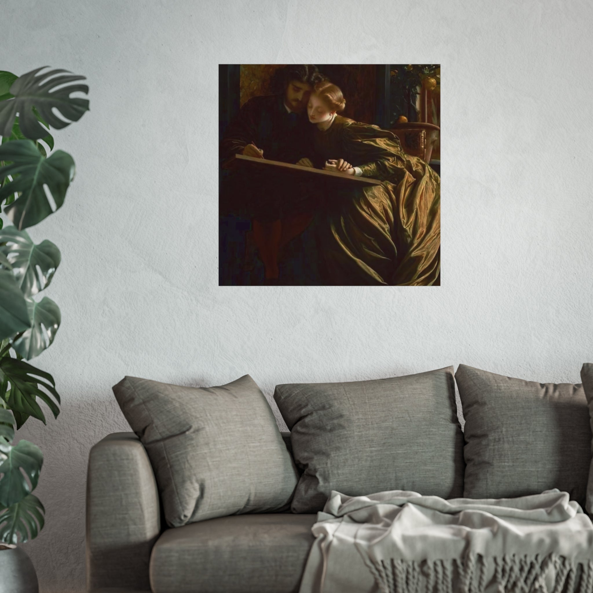 Fine Art Poster — Victorian Lovers Painting Wall Art Print
