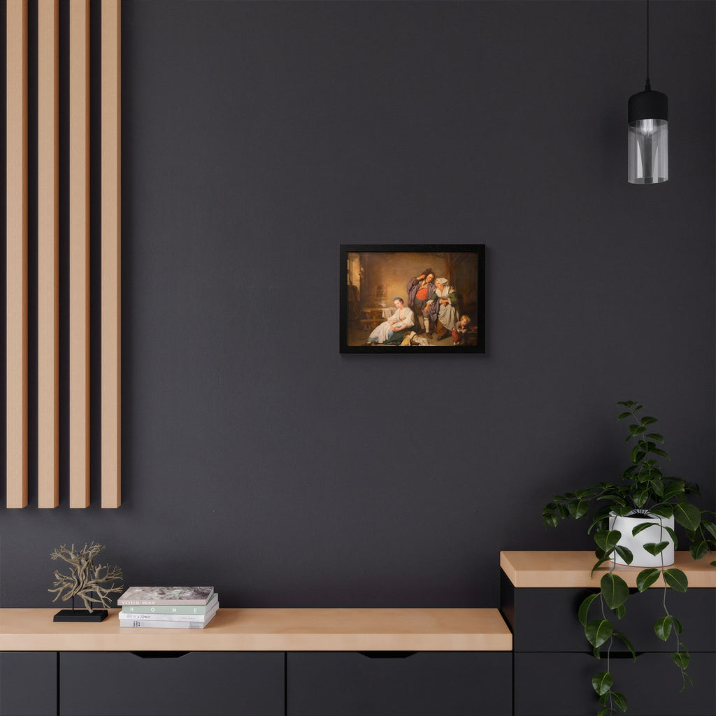 Framed Poster — Vintage Genre Painting Reproduction