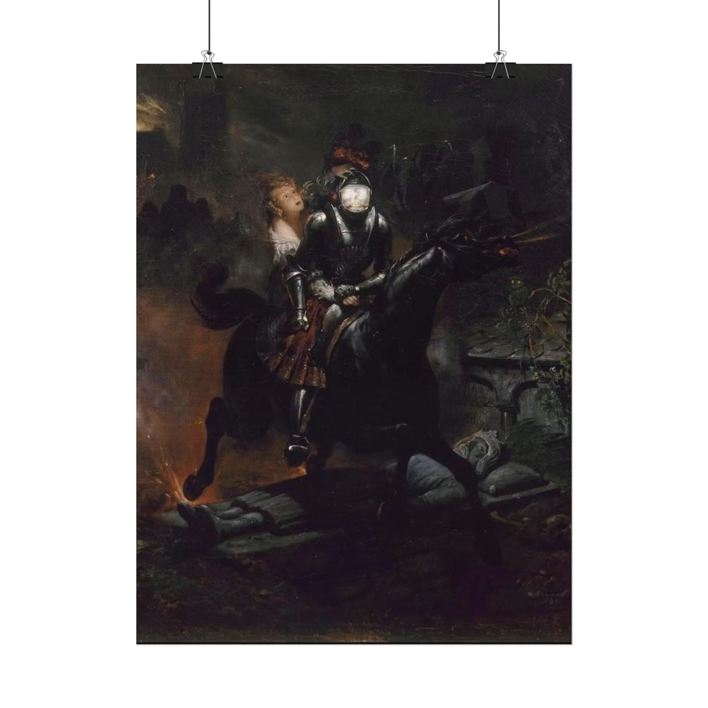 Medieval Knight Watercolor Poster