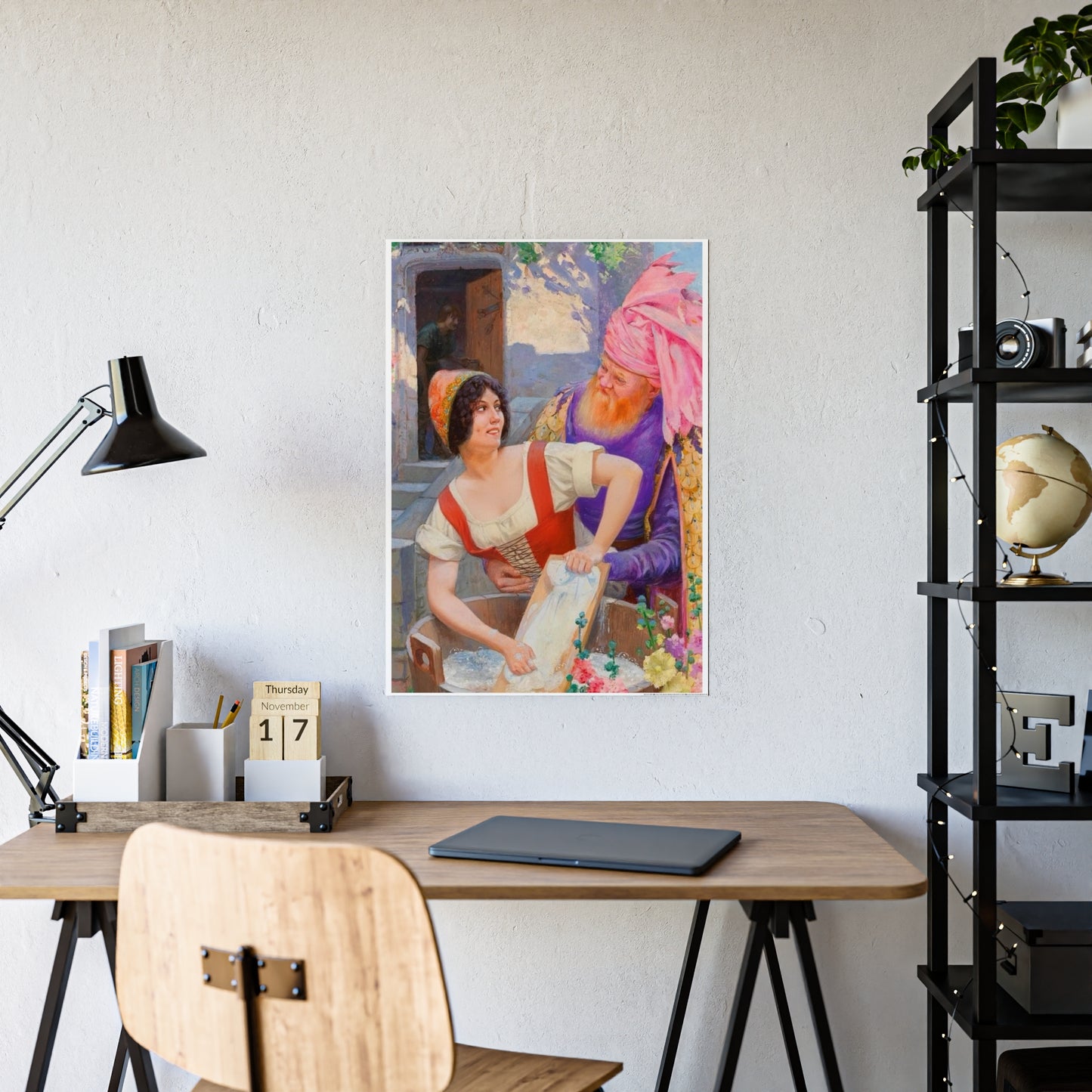 Vintage Romantic Art Poster — Classic Oil Painting Wall Print