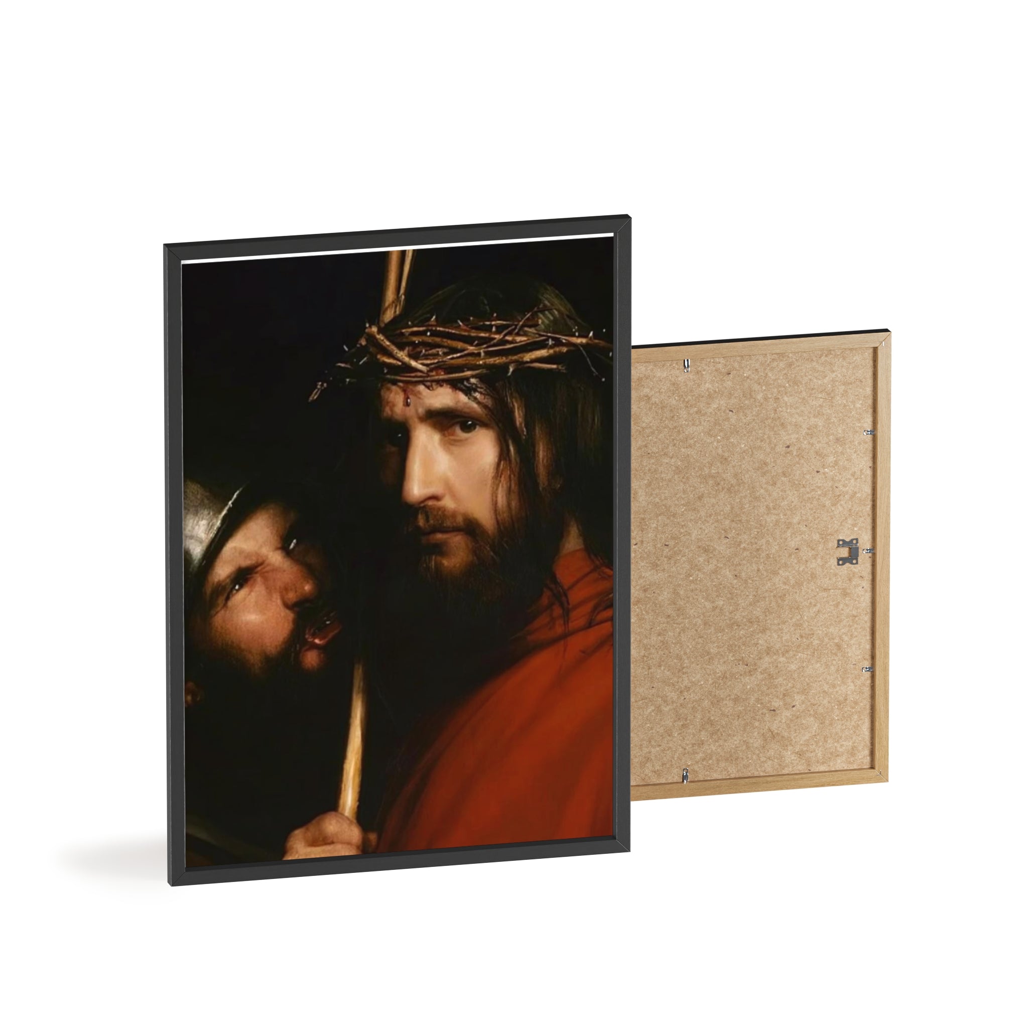 Framed Religious Art Poster — Jesus with Crown of Thorns Wall Print