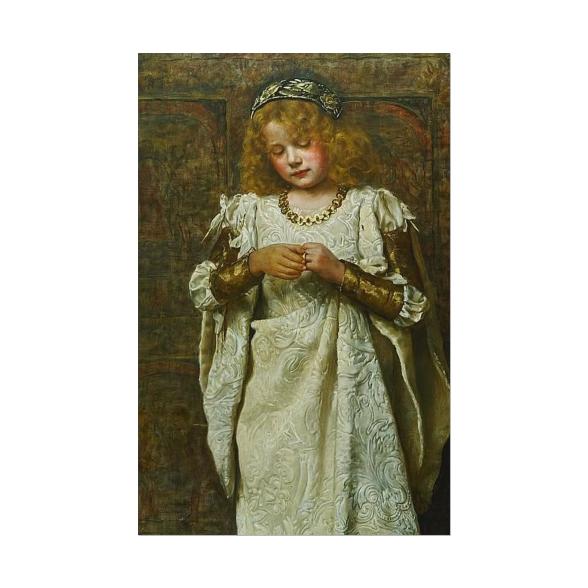 Vintage Watercolor Matte Poster — Victorian Girl Art Print