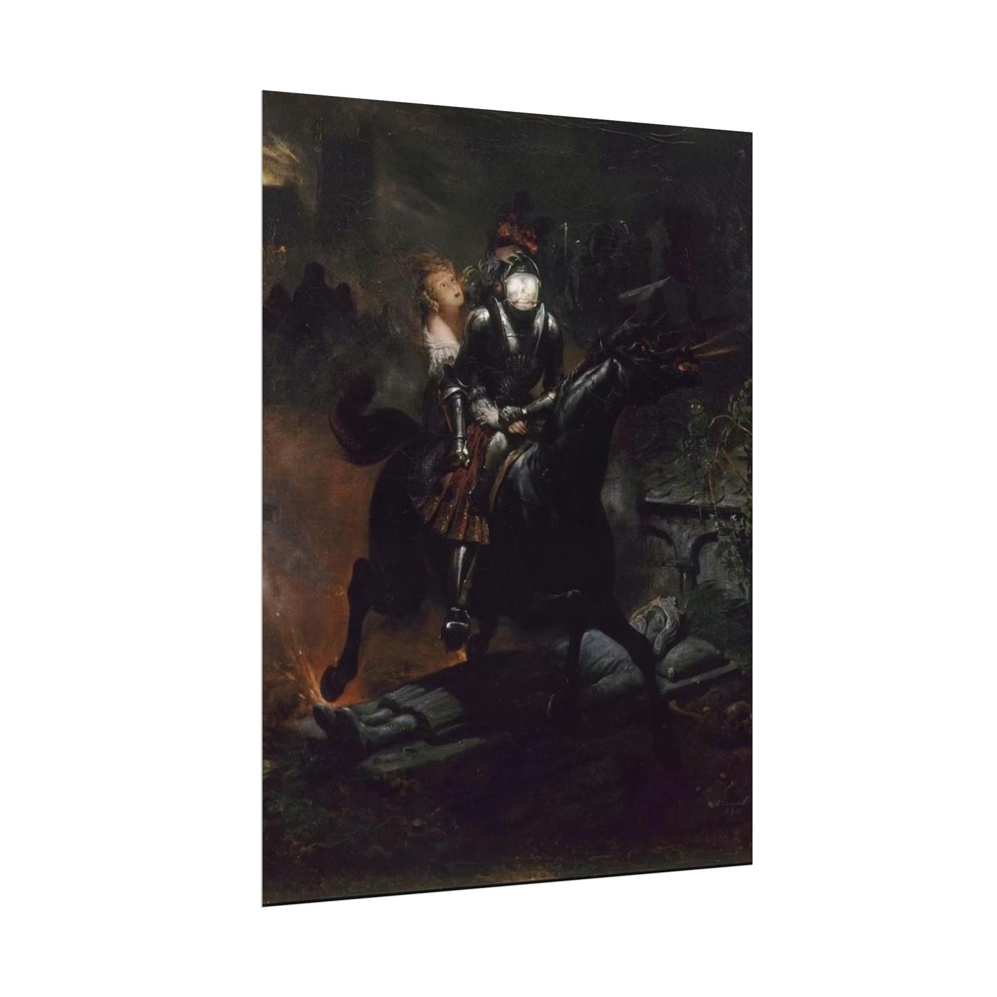 Medieval Knight Watercolor Poster
